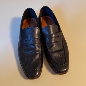 Aldo Textured Black Leather Loafers